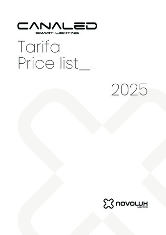 NOVOLUX - Tarifa Canaled 2025