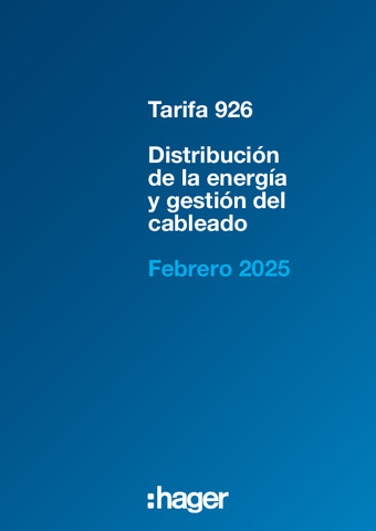 HAGER - Ta­ri­fa 926