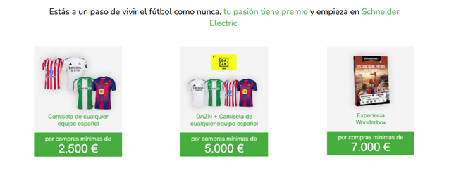 Estás a un paso de vivir el fútbol como nunca, tu pasión tiene premio y empieza en Schneider Electric