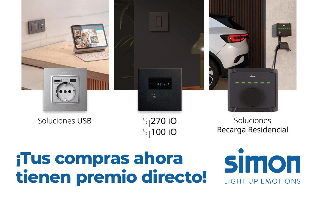 Soluciones USB, Simon iO, Recarga VE, ¡Regalos directos por tus compras!