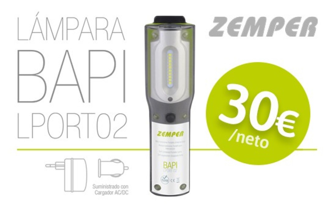Linterna autónoma BAPI de Zemper a un precio increíble